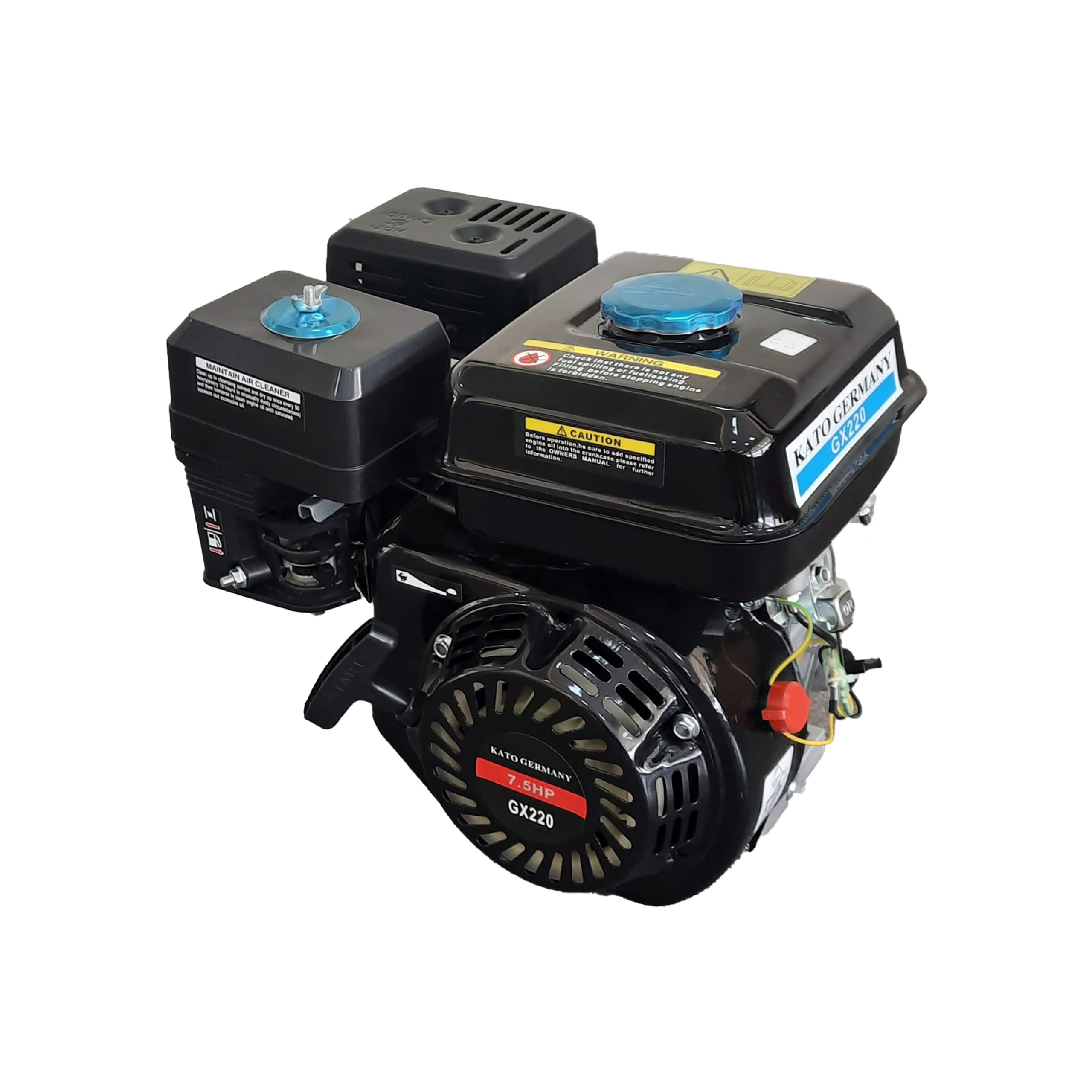 7.5hp-Petrol-Engine-4-Stroke-Industrial-Kato-Germany-01-scaled-1.jpg Petrol engine Kato Germany 7.5hp - Image 1